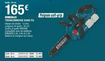 Brico Dépôt Erbauer tronconneuse sans fil offre