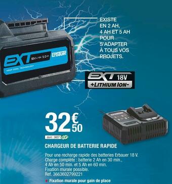 Brico Dépôt Chargeur de batterie rapide offre