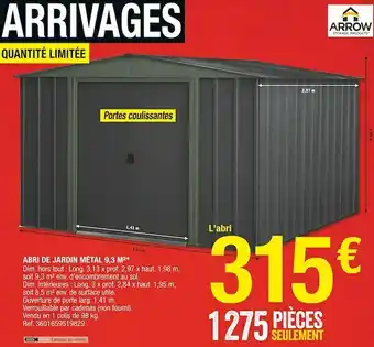 Brico Dépôt Abri de jardin métal 9,3 m² offre