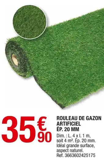 Brico Dépôt Rouleau de gazon artificiel ép. 20 mm offre