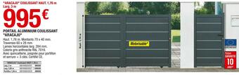Portail aluminium coulissant "aracaju"