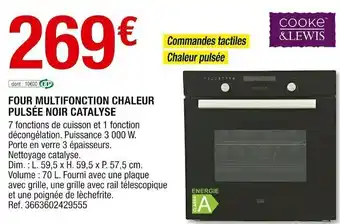 Brico Dépôt Cooke and lewis four multifonction chaleur pulsée noir catalyse offre