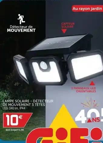 Gifi Lampe Solaire-Détecteur offre