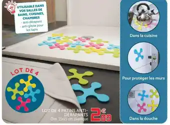 Gifi Lot de 4 Patins Anti-Dérapants offre