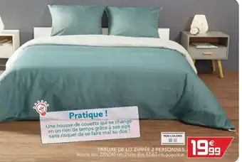 Gifi Parure de Lit Zippée 2 Personnes offre