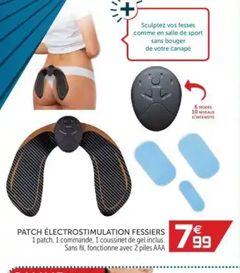 Patch électrostimulation Fessiers