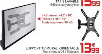 Gifi Support Tv Mural Orientable offre