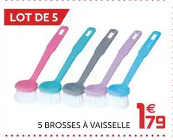Gifi 5 Brosses à Vaisselle offre