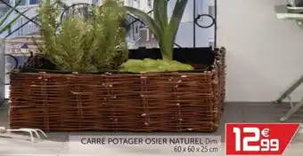Carré Potager Osier Naturel