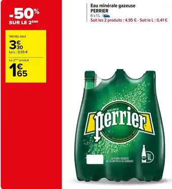 Carrefour Market Eau minérale gazeuse Perrier offre