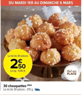 30 chouquettes
