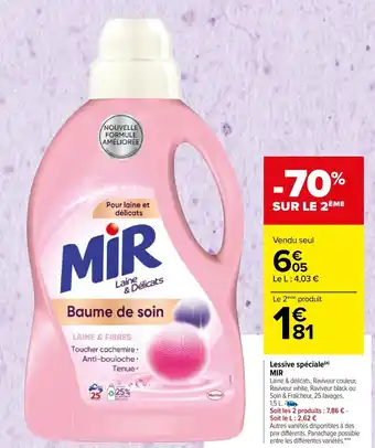 Carrefour Market Lessive spéciale Mir offre