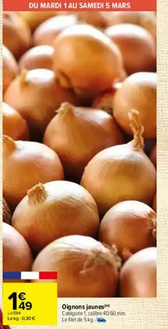 Oignons jaunes