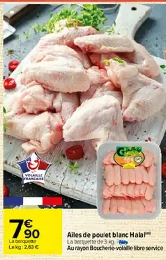 Carrefour Ailes de poulet blanc Halal offre
