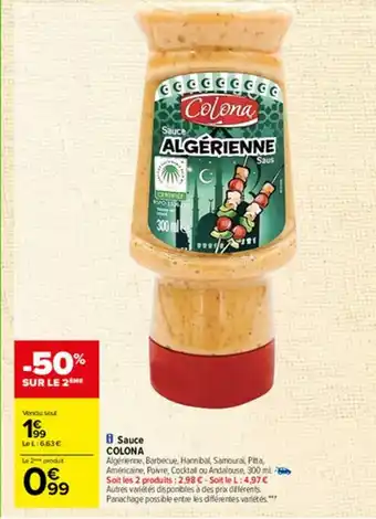 Carrefour Sauce Colona offre