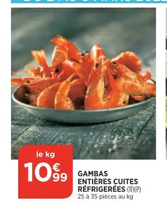Bi1 Gambas Entiéres Cuites Réfrigerées offre