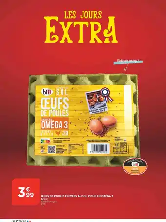 Bi1 Oeufs De Poules élevées Au Sol Riche En Oméga 3 Bi1 offre