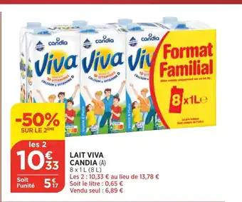 Bi1 Lait Viva Candia offre
