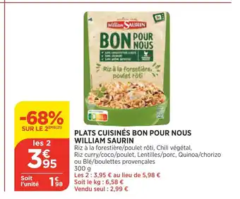 Bi1 Plats Cuisinés Bon Pour Nous William Sautin offre