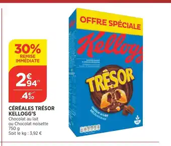 Bi1 Céréales Trésor Kellogg's offre