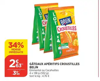Bi1 Gateaux Apéritifs Croustilles Belin offre