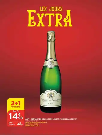 Bi1 Aop** Crémant De Bourgogne Levert Préres Blanc Brut offre