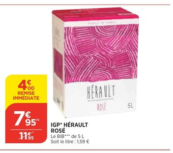 Bi1 IGP** Hérault Rose offre