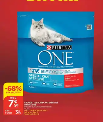 Bi1 Croquettes Pour Chat Stérilisé Purina One offre