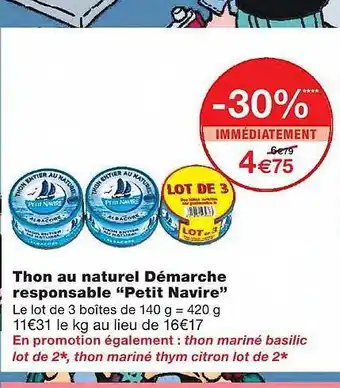 Thon Au Naturel Démarche Responsable
