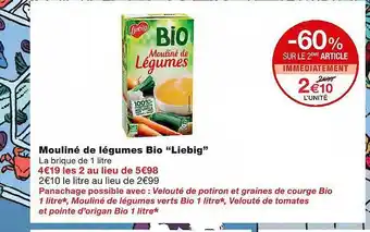 Monoprix Mouliné De Légumes Bio offre