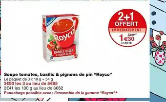 Monoprix Soupe Tomates, Basilic & Pignons De Pin offre