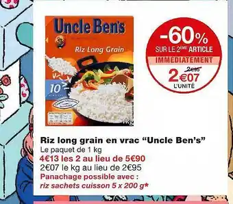 Monoprix Riz Long Grain En Vrac offre