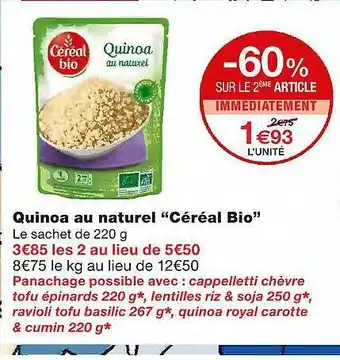 Monoprix Quinoa Au Naturel offre