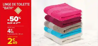 Carrefour Linge de toilette "bath offre