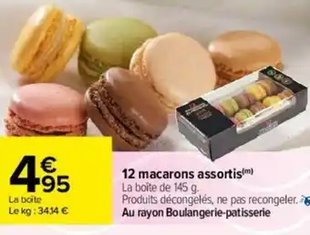 Carrefour 12 Macarons assortis offre