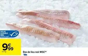 Carrefour Dos de lieu noir MSC offre
