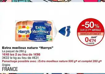 Monoprix Extra Moelleux Nature offre