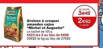 Monoprix Graines à Croquer Amandes Cajou offre