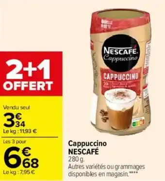Carrefour Cappuccino nescafé offre