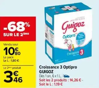 Carrefour Croissance 3 optipro GUIGOZ offre