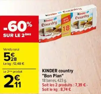 KINDER country "bon plan"