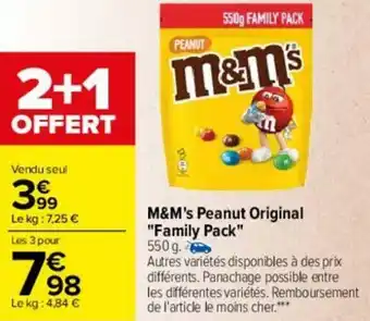 M&M's penaut orginal "family pack"