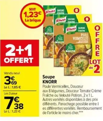 Carrefour Soupe KNORR offre
