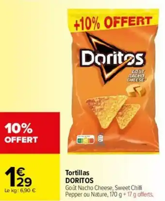 Carrefour Tortillas DORITOS offre