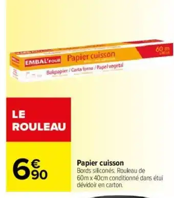 Carrefour Papier cuisson offre