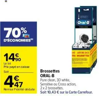 Carrefour Brossettes Oral-B offre