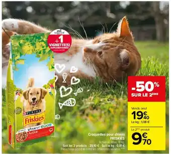 Carrefour Croquettes pour chien Friskies offre