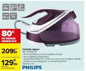 Carrefour Centrale vapeur offre