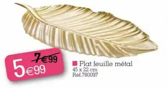 Kandy Plat Feuille Métal offre