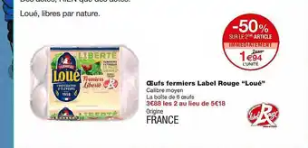 Monoprix Oeufs Fermiers Label Rouge offre